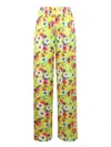Msgm Floral Pattern Palazzo Trousers In Multicolor