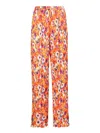 Msgm Floral-print Elasticated Palazzo Pants In Multicolor
