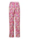 Msgm Pleated Floral-print Trousers In Multicolor