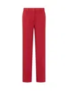 Msgm High-waist Tailored Trousers In Red