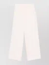 Msgm White Pressed-crease Trousers In White