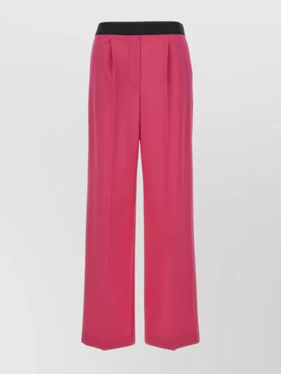 MSGM PLEATED WIDE-LEG TROUSERS