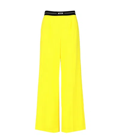 Msgm Trousers Yellow