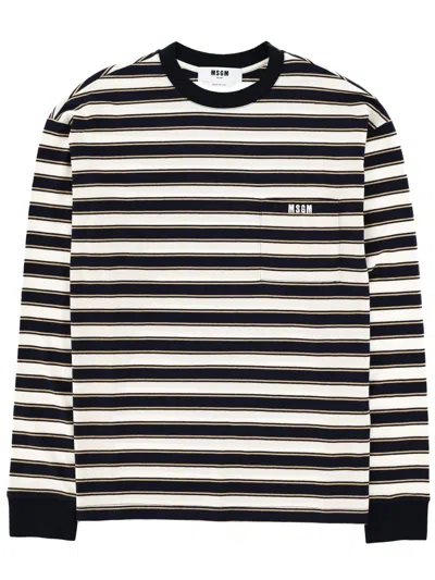 Msgm T-shirt Con Logo In Multi