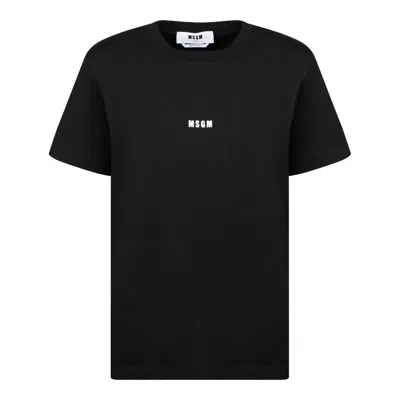 Msgm Tshirt Con Micro Logo In Black