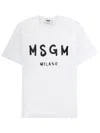 Msgm Logo Printed T-shirt In White