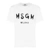 Msgm Logo Printed T-shirt In White