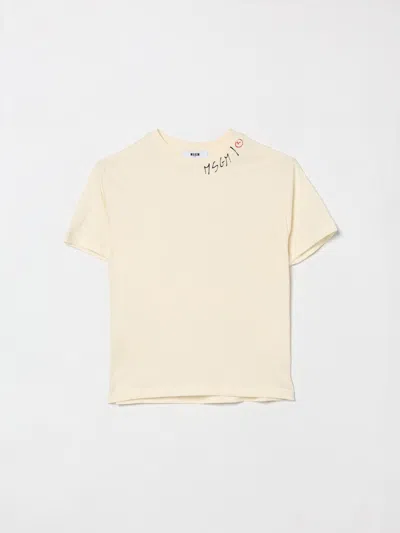 Msgm T-shirt Kids  Kids In Neutral