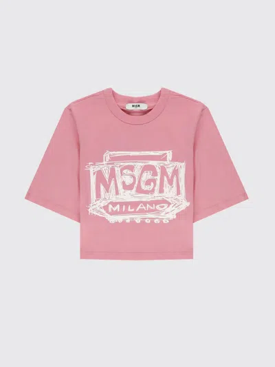 Msgm T-shirt Kids In Pink