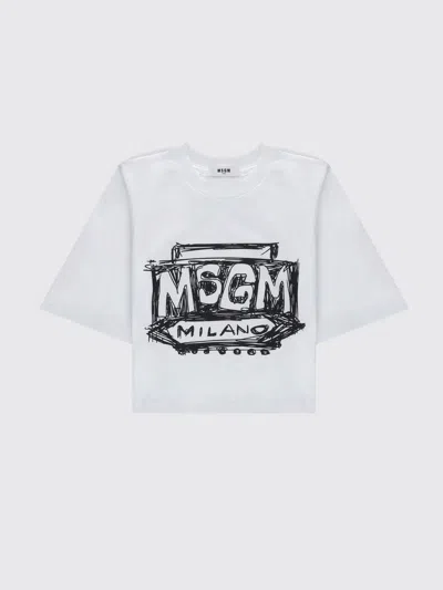 Msgm T-shirt Kids In White