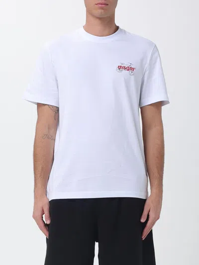 Msgm T-shirt Men  In White