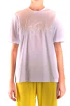 Msgm Tshirt Short Sleeves White In White