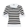 Msgm Striped Layered T-shirt In White