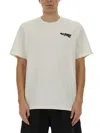 Msgm Logo Embroidered T-shirt With Crew Neck In Black