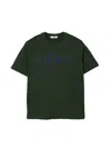 Msgm T-shirt With Logo In Green