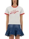 Msgm Tshirt With Logo In Multi