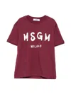 Msgm T-shirt With Logo In Red