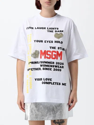 Msgm Tシャツ レディース カラー ホワイト In White