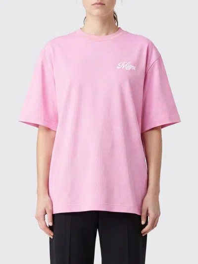 Msgm T-shirt Woman Color Pink