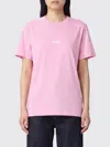 Msgm Small Logo Crew Neck T-shirt In Pink