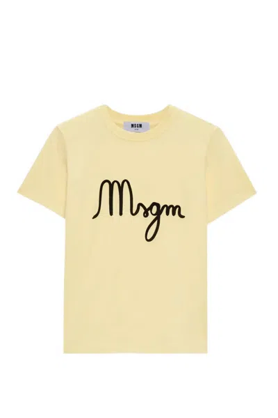 Msgm T-shirts And Polos In Nude