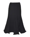 Msgm Turn-up Hem Skirt In Black