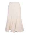 Msgm Turn-up Hem Skirt In Neutral