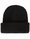 Msgm Turn-up Knitted Beanie In Black