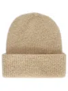 Msgm Turn-up Knitted Beanie In Neutrals