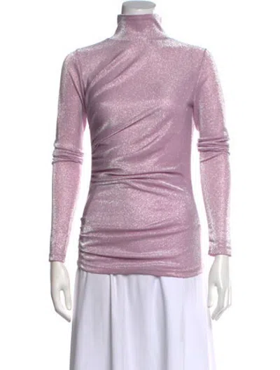 Pre-owned Msgm Turtleneck Long Sleeve Top W/ Tags In Purple