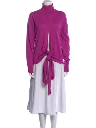 Pre-owned Msgm Turtleneck Sweater W/ Tags In Purple