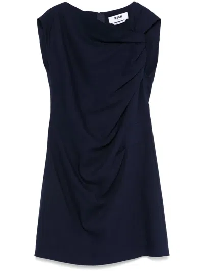 MSGM TWIST-DETAIL MINI DRESS