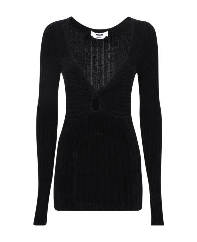 MSGM MSGM KNOT DETAILED SLIM FIT TOP
