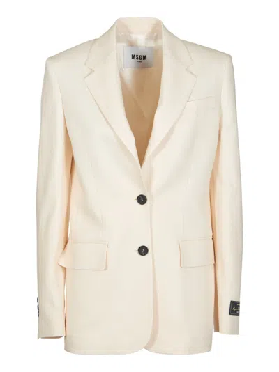 MSGM TWO-BUTTON FITTED BLAZER