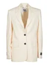 Msgm Two-button Fitted Blazer In White