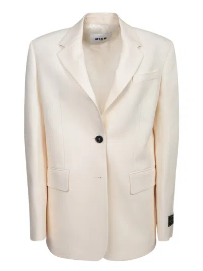 MSGM TWO-BUTTON FITTED BLAZER