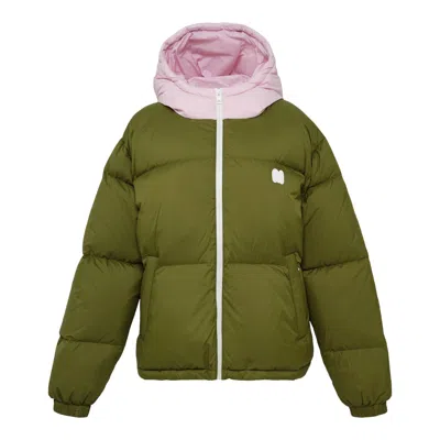Msgm Two Colorways Puffer Jacket In Green