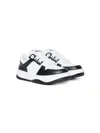 Msgm Two-tone Colour-block Sneakers In Black