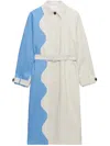 Msgm Two-tone Trench Coat In ホワイト