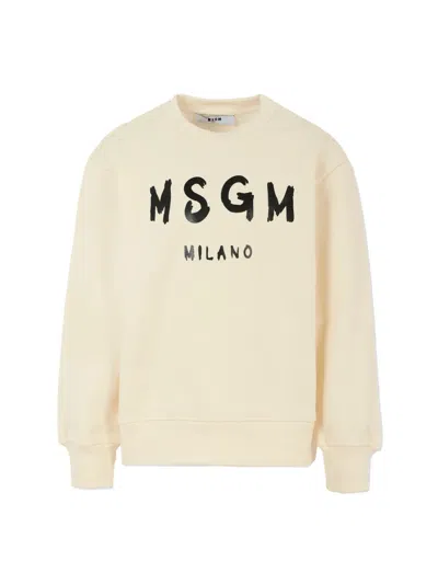 Msgm Unisex Mini Logo Sweatshirt In Black