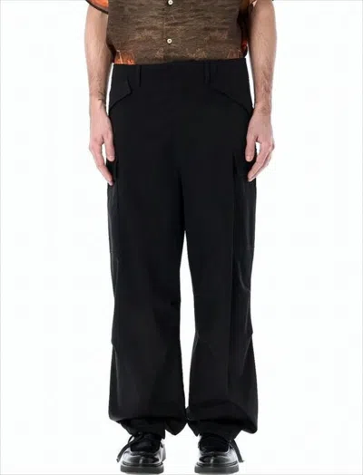 Msgm Utilitarian Straight Fit Pants With Flap Pockets In Multi