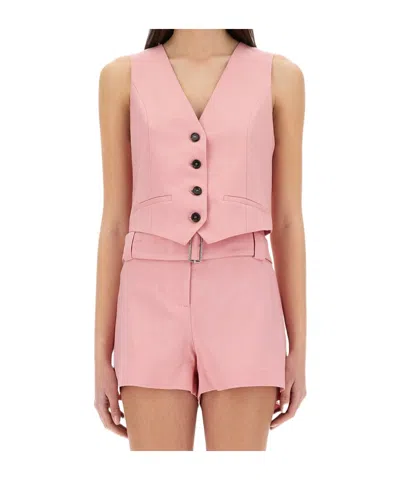 MSGM MSGM V-NECK BUTTONED WAISTCOAT