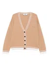 Msgm Buttoned-cuff Cardigan In Neutral