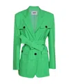 Msgm Virgin Wool Jacket In Green
