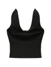 Msgm V-neck Top In Black