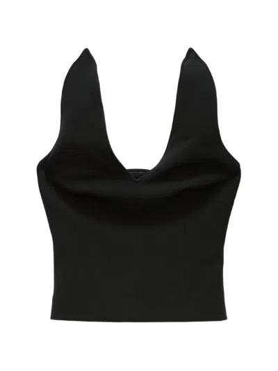 Msgm V-neck Top In Black