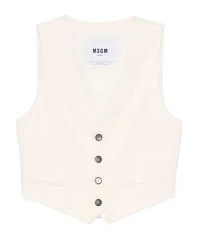 MSGM MSGM V-NECK BUTTONED WAISTCOAT