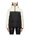 Msgm Vertical Collar Zipper Down Jacket In Black