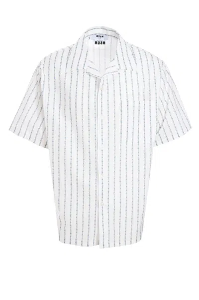 Msgm Vertical Stripe Relaxed Fit Short-sleeved Shirt