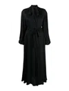 Msgm Vestido Largo - Negro In Black